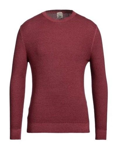 Shop H953 Man Sweater Magenta Size 36 Merino Wool