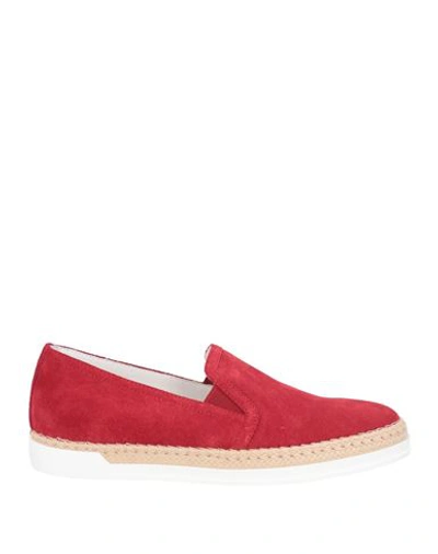 Shop Tod's Woman Sneakers Brick Red Size 8.5 Soft Leather