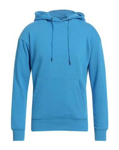 Shop Jack & Jones Man Sweatshirt Azure Size Xl Cotton, Polyester In Blue