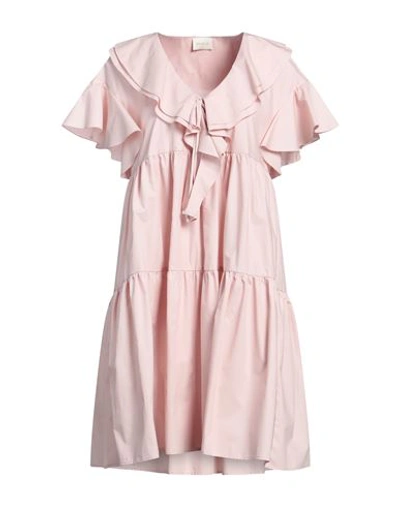 Shop Bohelle Woman Mini Dress Pink Size 2 Cotton