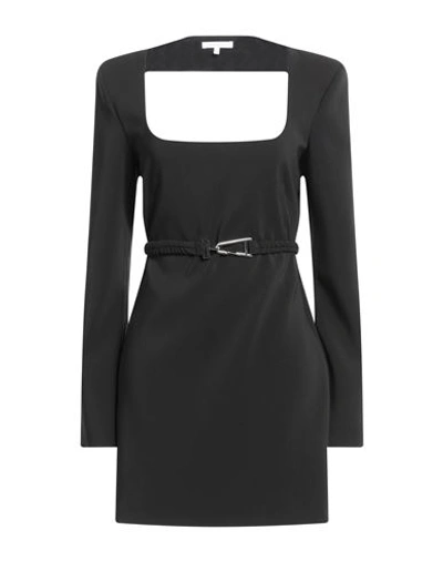 Shop Patrizia Pepe Woman Mini Dress Black Size 8 Polyester, Elastane