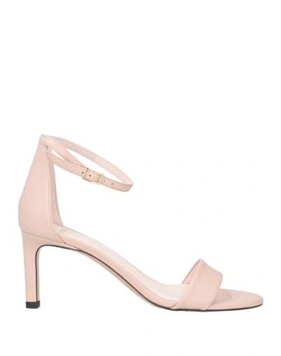Shop Hugo Boss Boss Woman Sandals Light Pink Size 8 Soft Leather