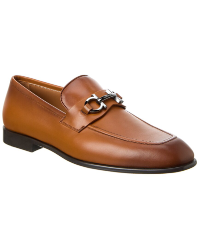 Shop Ferragamo Foster Leather Penny Loafer In Brown