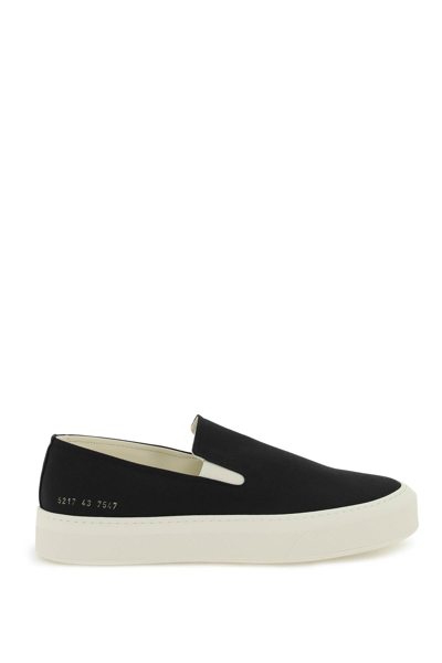 Shop Common Projects Canvas Slip-on Sneakers Men In Black