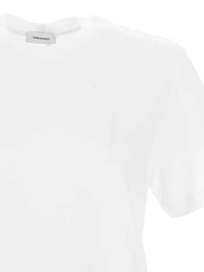 Shop Ferragamo Cotton T-shirt In White