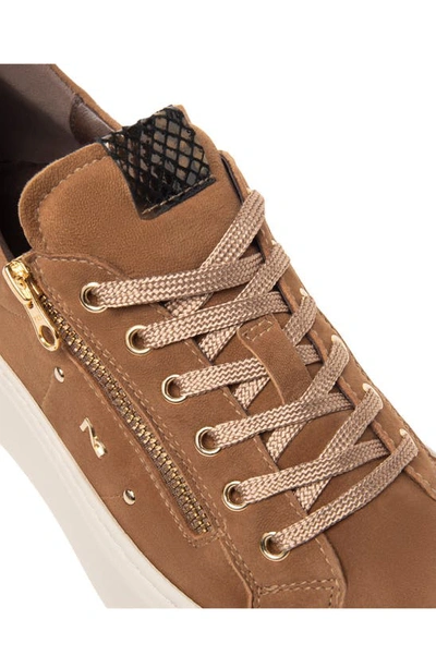 Nerogiardini Platform Wedge Sneaker In Malt