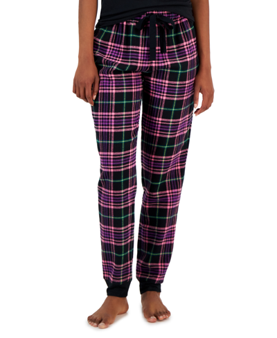 Shop Jenni Women's Cotton Flannel Pajama Pants, Created For Macy's In Boyfriend Plaid