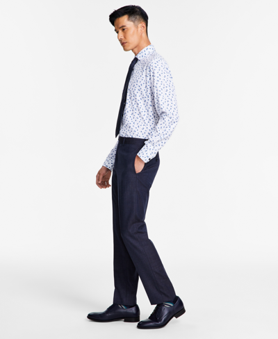 Shop Tallia Men's Slim-fit Stretch Solid Suit Pants In Blue Solid