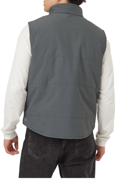 Shop Tentree Nimbus Water Resistant Reversible Vest In Urban Green/ Silver Pine