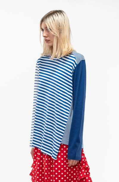 Shop Comme Des Garçons Comme Des Garçons Comme Des Garcons Comme Des Garcons Stripe Tee In Blue Stripe