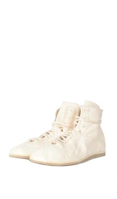 Shop Guidi Rn02p Kangaroo Sneaker In White In 42