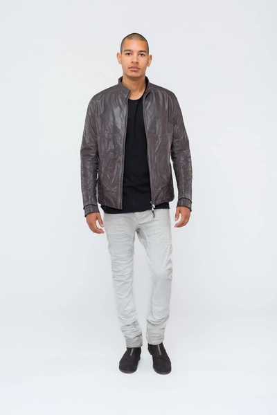 Leather H. Jacket In Gray