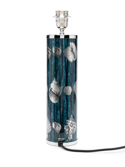 Fornasetti Shell-print Table Lamp Base In Blue