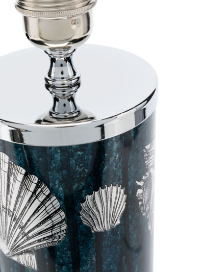 Shop Fornasetti Shell-print Table Lamp Base In Blue