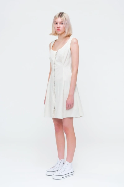 Shop M.a+ Natural Zip Front Dress In 44