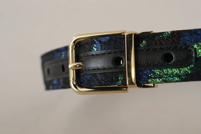 Shop Dolce & Gabbana Elegant Multicolor Leather Belt With Gold Women's Buckle