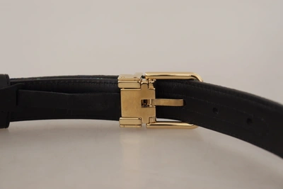Shop Dolce & Gabbana Elegant Multicolor Leather Belt With Gold Women's Buckle