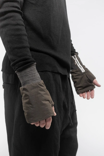 Shop Taichimurakami Dusty Gray Open Finger Glove In One Size