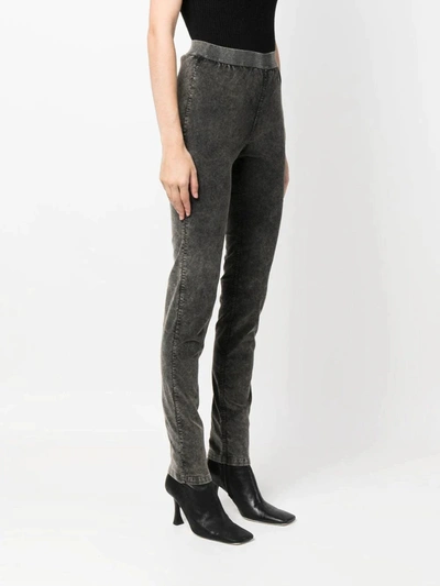 Shop Uma Wang Velvet Legging In Dark Grey