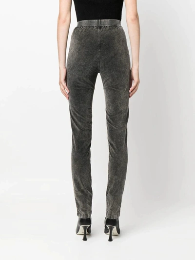 Shop Uma Wang Velvet Legging In Dark Grey