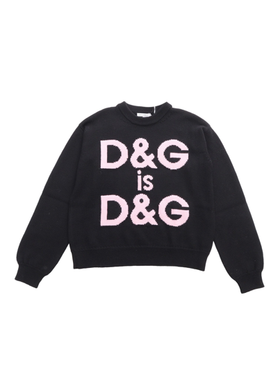Shop Dolce & Gabbana Junior D&g Pullover In Black