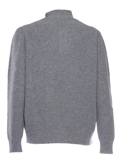 Shop Ballantyne Half Zip Sweater In Gray