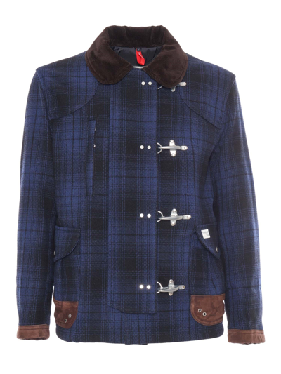 Shop Fay 4 Hooks Jacket In Blue