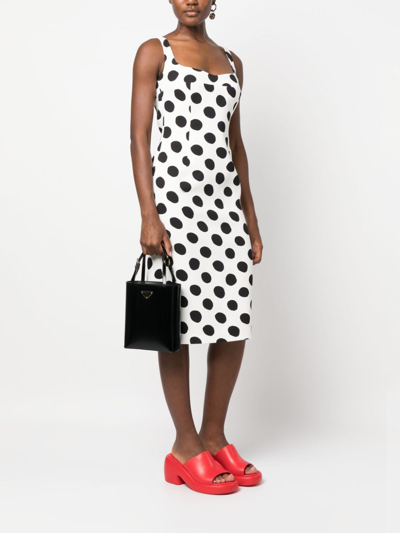 Prada Triangle Logo-plaque Bucket Bag In Black