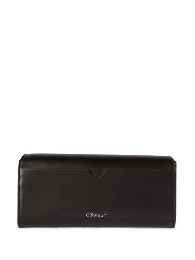 Shop Off-white Clam Wallet-on-chain In Black