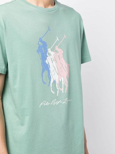 Shop Polo Ralph Lauren Polo Pony-print Cotton T-shirt In Green