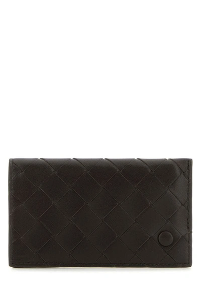 Shop Bottega Veneta Woman Dark Brown Nappa Leather Card Holder