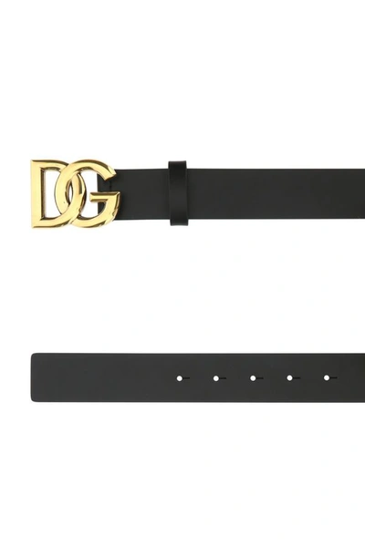 Shop Dolce & Gabbana Man Black Leather Belt
