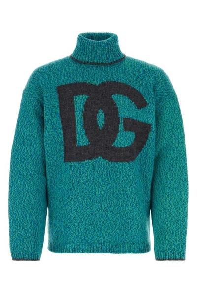 Shop Dolce & Gabbana Man Multicolor Wool Blend Sweater