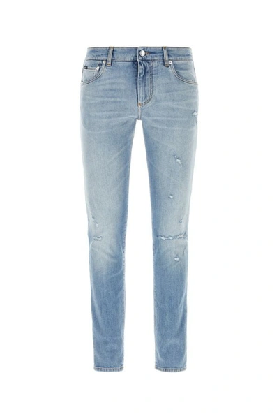Shop Dolce & Gabbana Man Stretch Denim Skinny Jeans In Blue