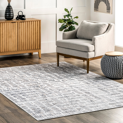 Nuloom Mitzi Abstract Lines Machine Washable Area Rug