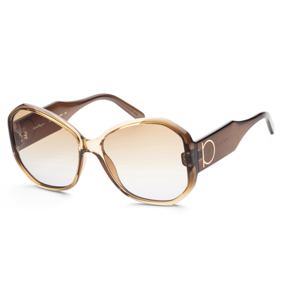 Shop Ferragamo Women's Fashion 61mm Sunglasses In White