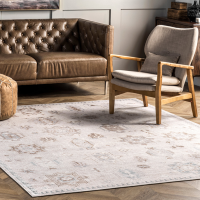 Nuloom Krystin Machine Washable Distressed Area Rug