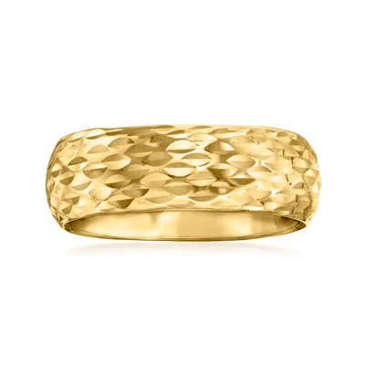 Ross-simons Italian 14kt Yellow Gold Sparkle-pattern Ring In Yellow