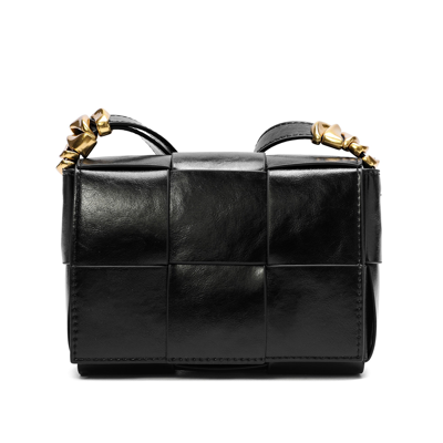 Shop Tiffany & Fred Woven Leather Crossbody Bag In Black
