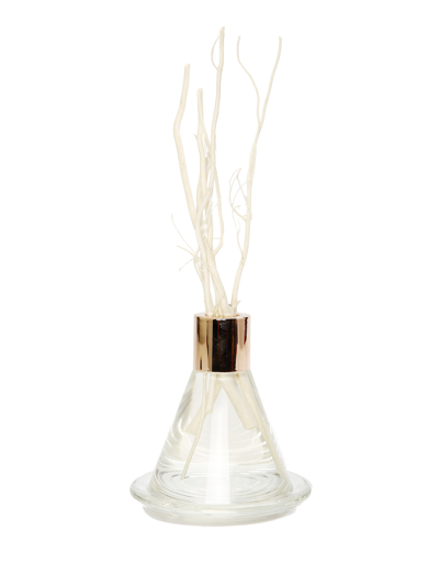 Vivience Clear Cone Shaped Reed Diffuser With Tray, "zen Tea" Scent