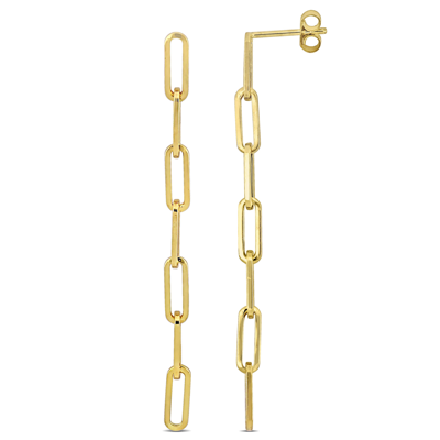 Mimi & Max Paperclip Link Drop Earrings In 14k Yellow Gold In Gold