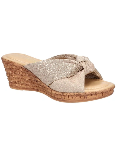 Shop Tuscany By Easy Street® Jolanda Womens Slip On Open Toe Wedge Sandals In Multi