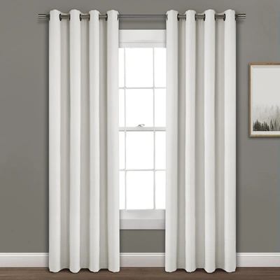 Lush Decor Faux Linen Absolute Grommet Blackout Window Curtain Panel Single