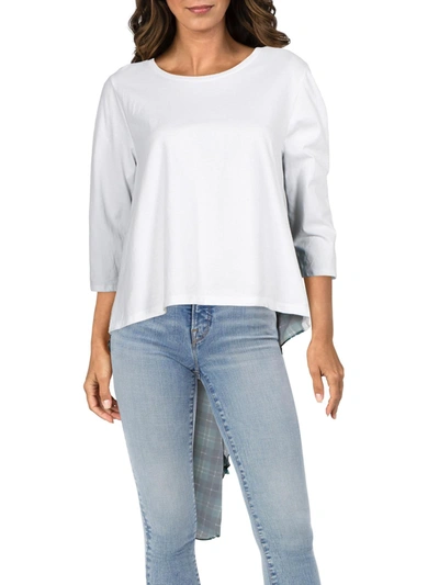 Shop Cq By Cq Womens Hi Low Knit T-shirt In White