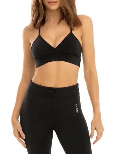 Shop Koral Womens Padded Work Out Sports Bra In Black