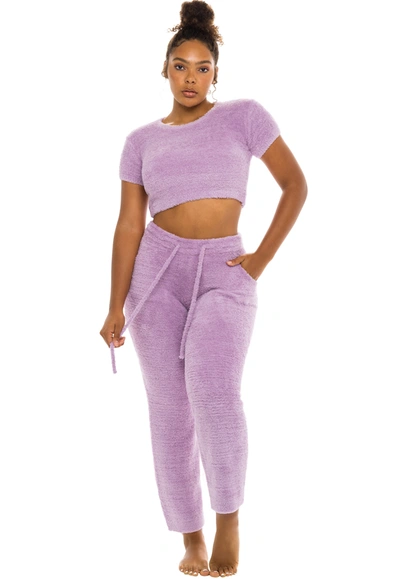 Shop Jmp The Label Unwind Pant Lavender In Purple