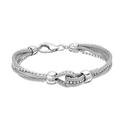 Max + Stone Sterling Silver Mesh Bracelets With Lobster Claw Clasp 7.5 Inch In Silver