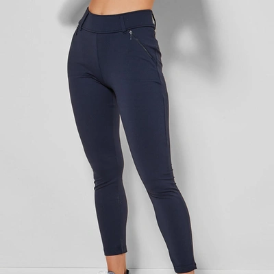 Shop Gg Blue Riding Pant - Navy In Blue