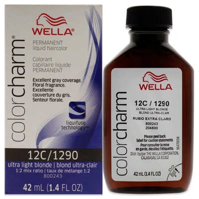 Shop Wella Color Charm Permanent Liquid Haircolor - 1290 12c Ultra Light Blonde By  For Unisex - 1.4 oz Ha