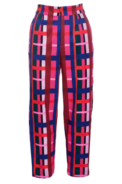 Shop Crosby By Mollie Burch Sid Pant In Plaid Please In Pink